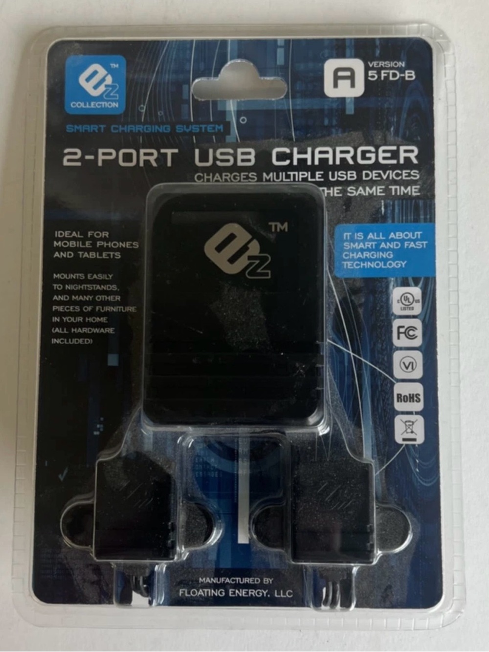 2-Port USB Charger - Black